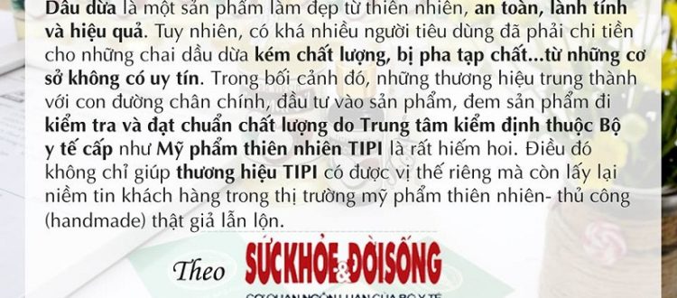 dầu dừa trên báo