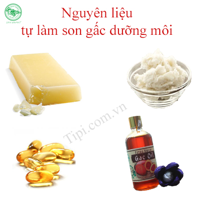 Nguyên liệu cơ bản để làm son gấc dưỡng môi tại nhà