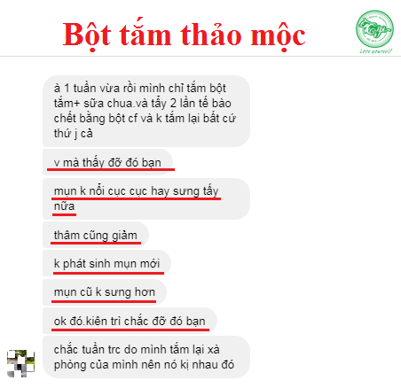 phản hồi bột tắm 3