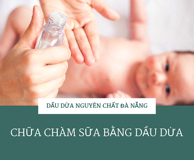 trị chàm sữa bằng dầu dừa